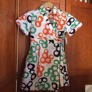 Girls ages 14-16. DVF wrap dress from gap line.